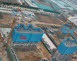 周口萬科房地產樓盤借助開寧4K高清慢直播攝像機直播建造過程