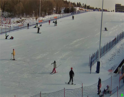 吉林電視臺通過開寧慢直播球機進行滑雪景點慢直播